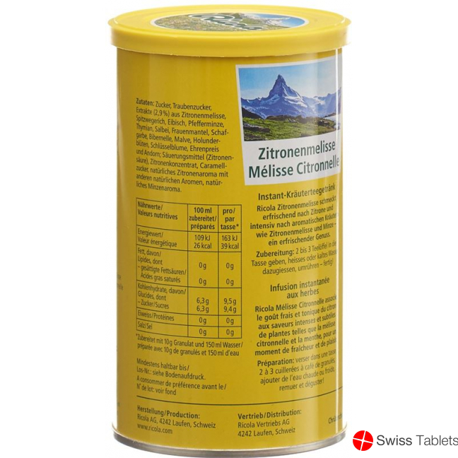 Ricola Instant Zitronenmelisse-Tee Dose 200g buy online
