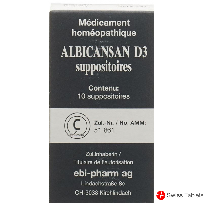 Albicansan Zäpfchen D 3 10 Stück buy online