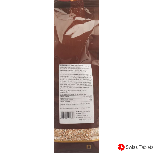 Biofarm Dinkelflocken Knospe Beutel 500g buy online