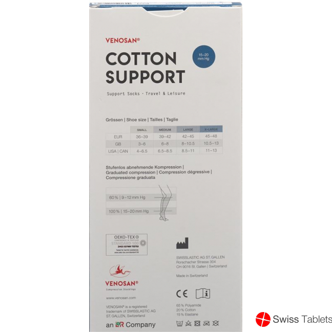 Venosan Cotton A-d Support Socks M Beige 1 Paar buy online