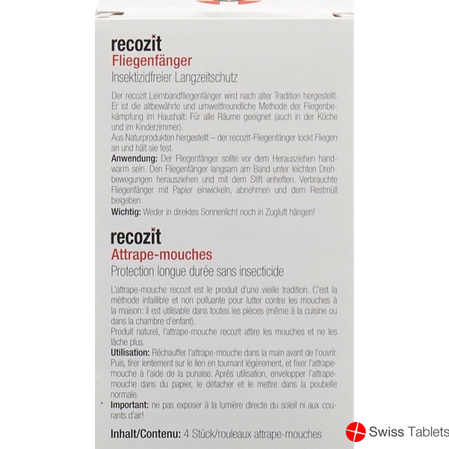 Recozit Fliegenfänger Leimband 4 Stück buy online
