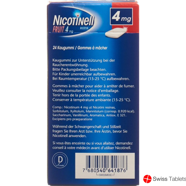 Nicotinell Fruit 4mg 24 Kaugummi buy online