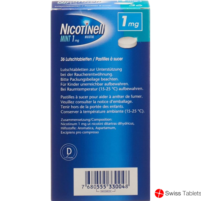 Nicotinell 1mg 36 Lutschtabletten buy online