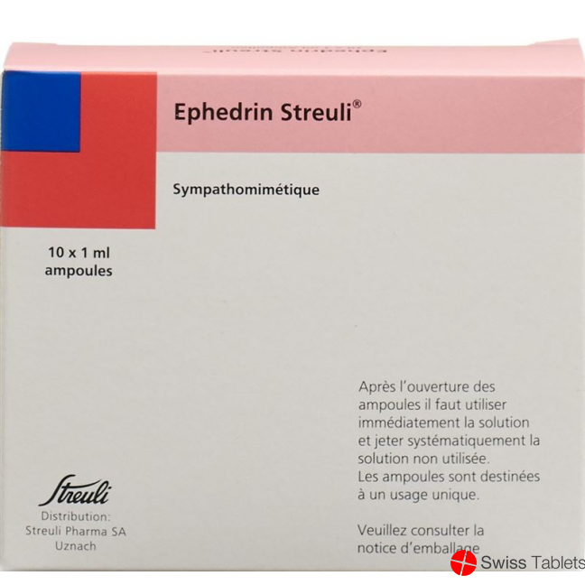 Ephedrin Streuli Injektionslösung 50mg/ml 10 Ampullen 1ml buy online