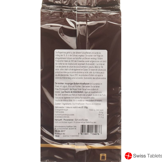 Biofarm Schweizer Hirsefloeckli Knospe 500g buy online
