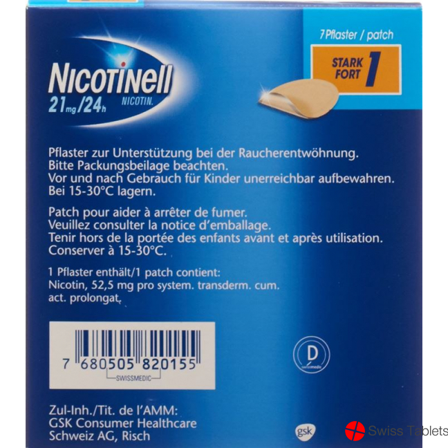 Nicotinell Stark 7 Pflaster buy online