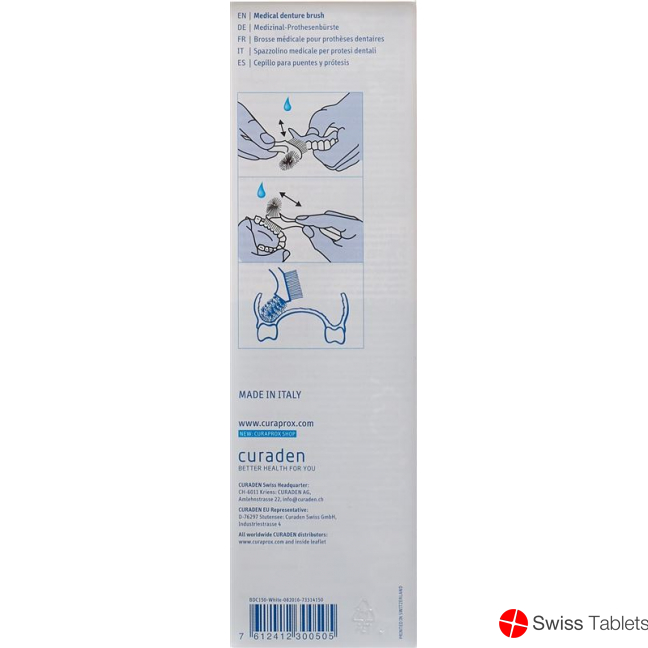 Curaprox Bdc 150 denture brush white buy online