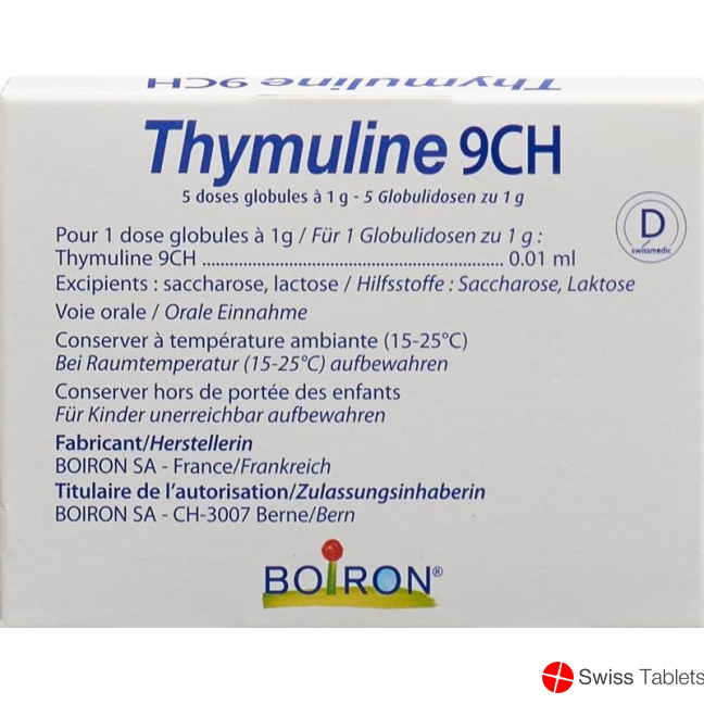 Boiron Thymuline Globuli C 9 5x1 Dos buy online