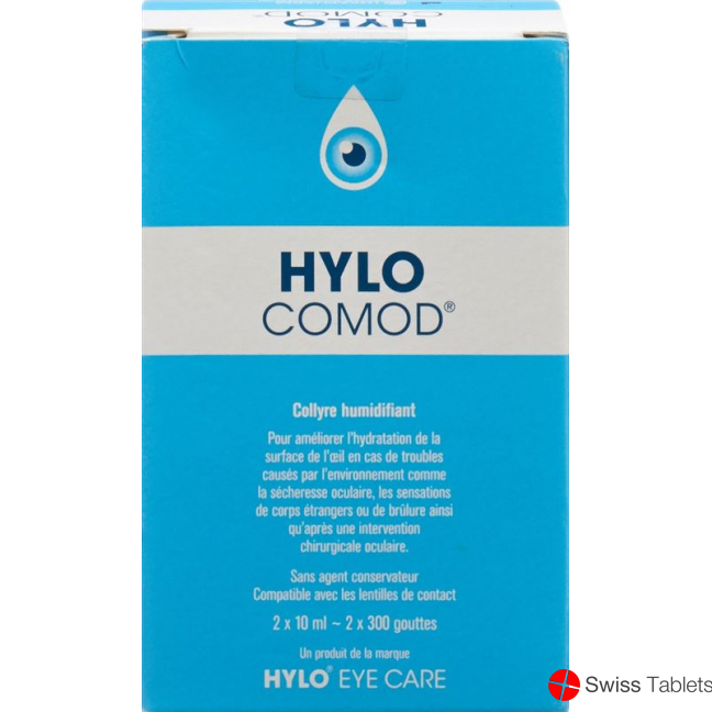 Hylo Comod Augentropfen 2 Flaschen 10ml buy online