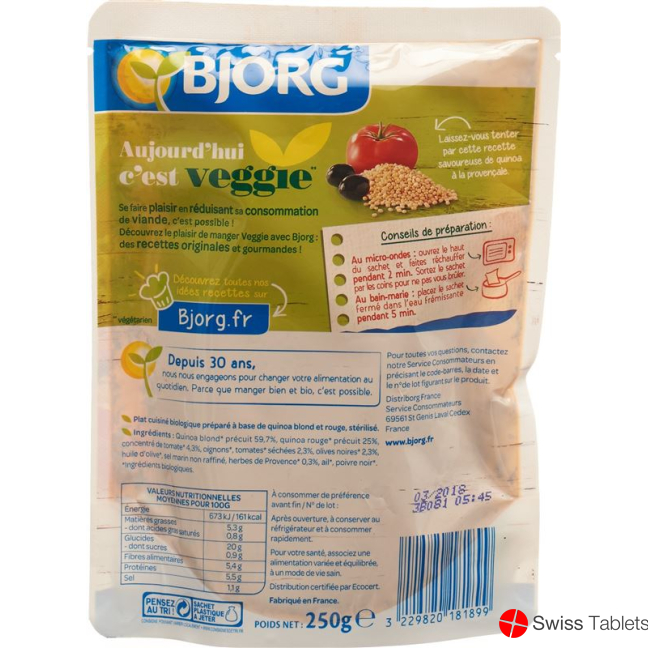 Bjorg Quinoa Tomaten Oliven Bio 250g buy online