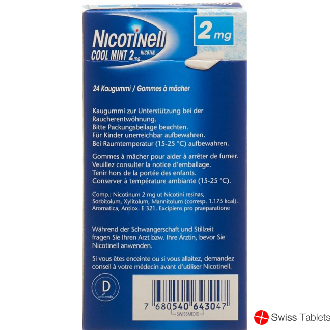 Nicotinell Cool Mint 2mg 24 Kaugummi buy online