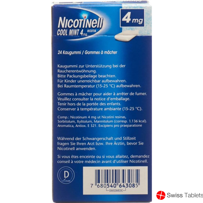 Nicotinell Cool Mint 4mg 24 Kaugummi buy online