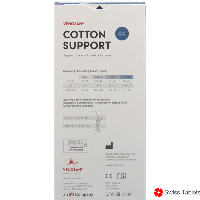 Venosan Cotton A-d Support Socks S Navy 1 Paar buy online