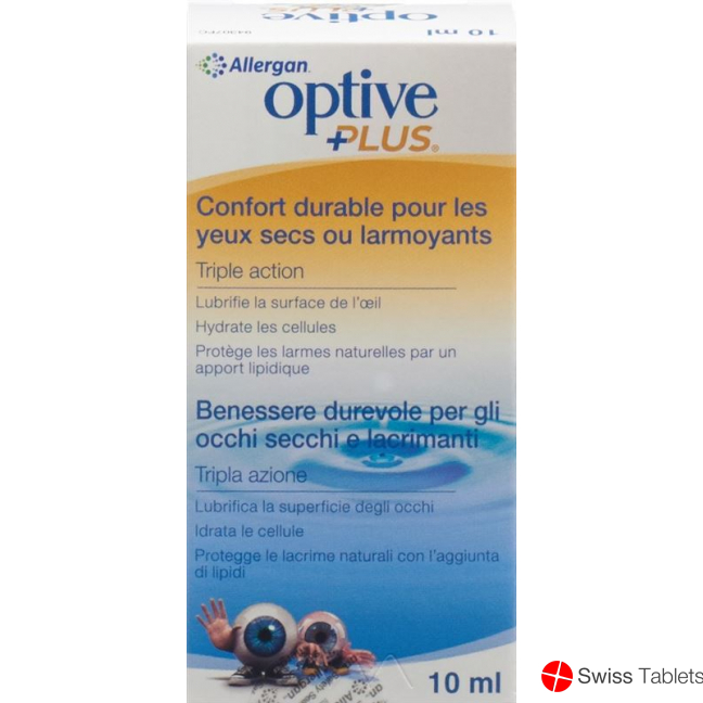 Optive Plus Augentropfen Dreifache Wirkung 10ml buy online