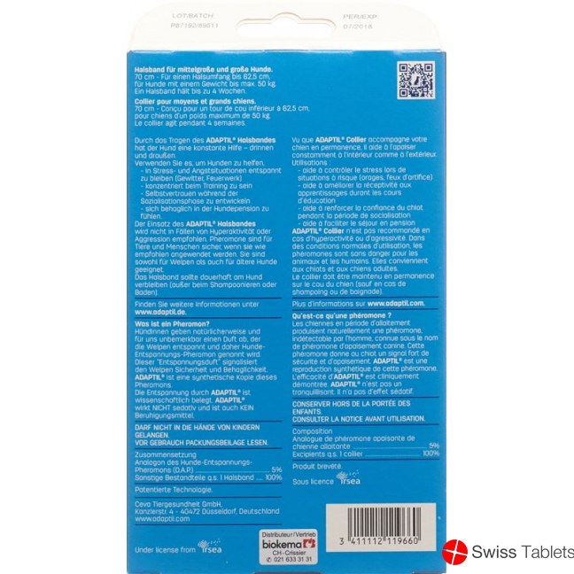 Adaptil Halsband 70cm Beruhigungspheromon Hunde buy online