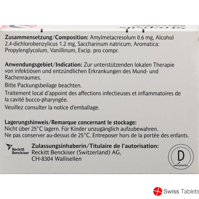 Strepsils Lutschtabletten Erdbeer ohne Zucker 16 Stück buy online