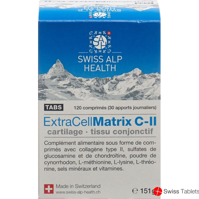 Extra Cell Matrix C-II TABS for joints 120 pcs Extra Cell Matrix C-II TABS for joints 120 pcs