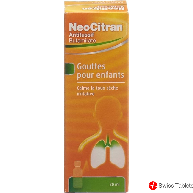 NeoCitran cough suppressant drops 5mg / ml 20ml child Tropffl