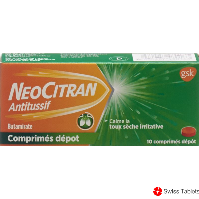 NeoCitran cough suppressants Depottabl 50 mg 10 pcs