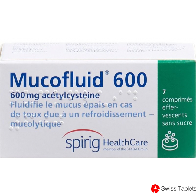 Mucofluid 600 mg 7 effervescent tablets