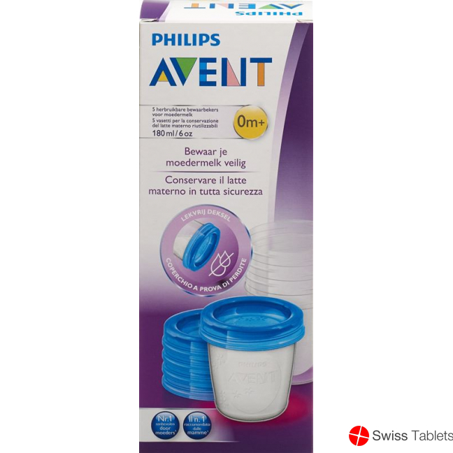 Avent Philips 180 ml 5 cups with covers