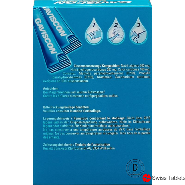 Gaviscon Liquid mint Susp in bags 24 Btl 10 ml