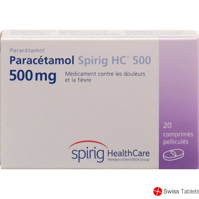 Paracetamol Spirig HC Filmtabl 500 mg 20 pieces