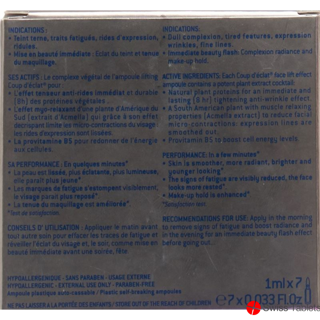 Coup D Eclat face Lifting ampoules 7 x 1 ml