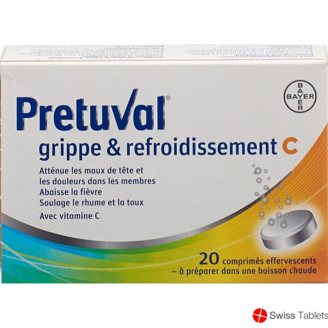 Pretuval flu and cold Brausetabl C 20 pcs