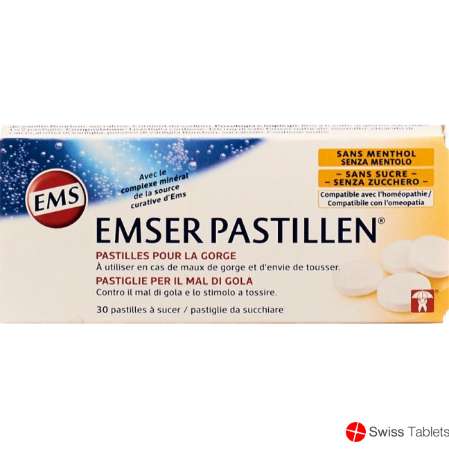 Emser sugar-free without menthol 30 pastilles