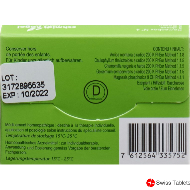 Sn Homeobox 4 Globuli Schachtel 5 Tube 1g buy online