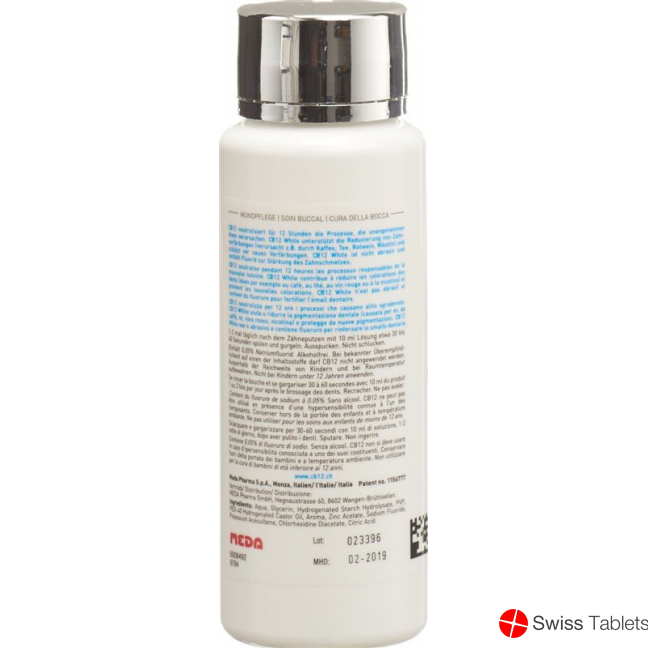 CB12 White Mouthwash Bottle 250ml buy online