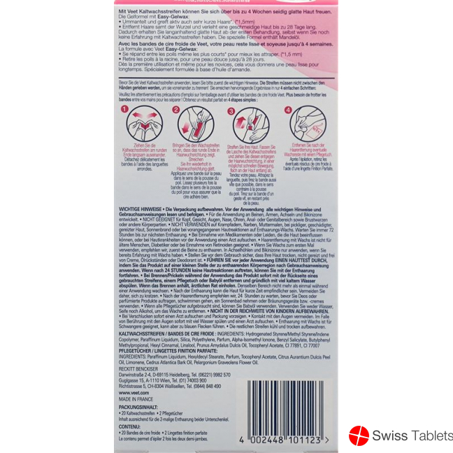 Veet Kaltwachsstreifen Beine&Körper Sensible Haut 10x 2 Stück buy online