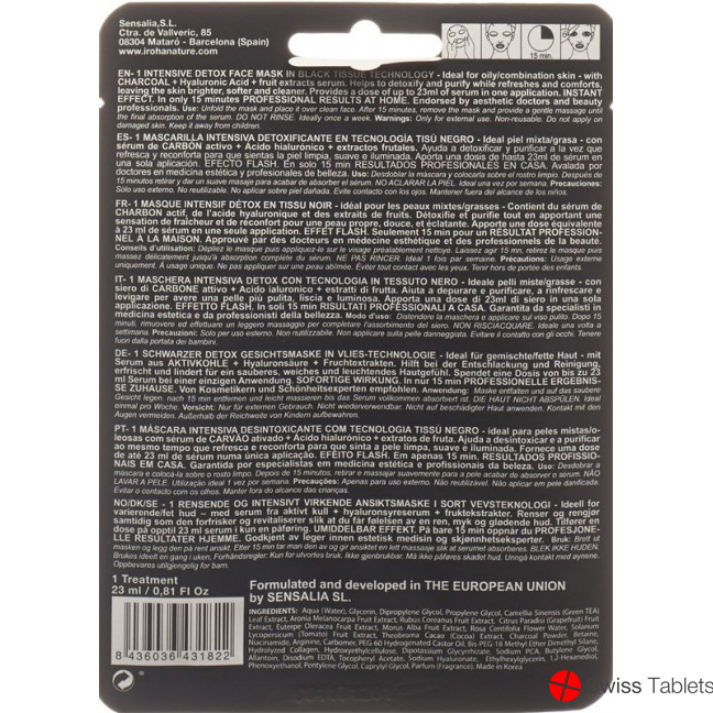 Iroha Detox Tissue Face Mask buy online