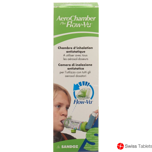 Aerochamber Plus Flow-vu ohne Maske (5+ J) Grün buy online
