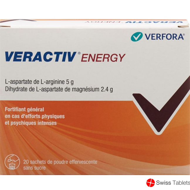 Veractiv Energy Brause Pulver Beutel 20 Stück buy online