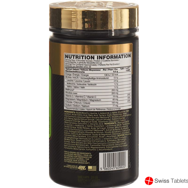 Optimum Bcaa Gold Std.t&s Apple Pear 266g buy online