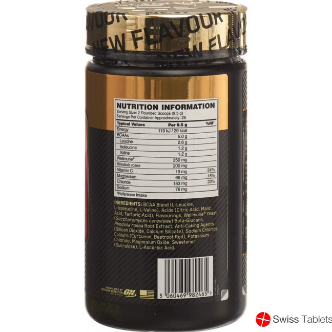 Optimum Bcaa Gold Std.t&s Peach&pass Fru 266g buy online