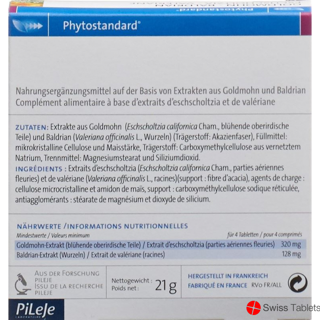Phytostandard Gold Poppy- Valerian Tablets 30 Pieces buy online