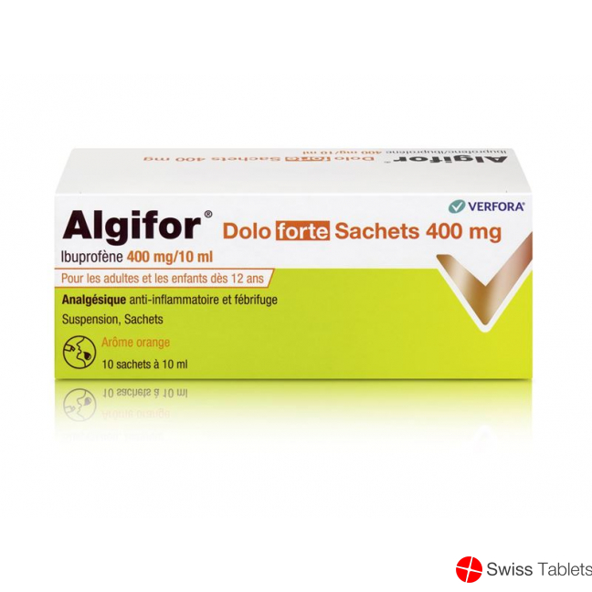 Algifor Dolo Forte Suspension 400mg/10ml 10 Beutel 10ml buy online