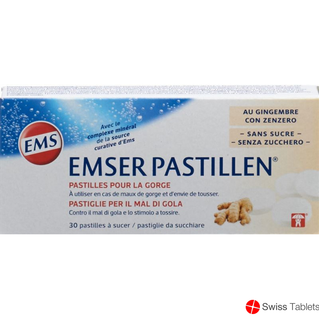 Emser Pastillen Zuckerfrei mit Ingwer 30 Stück buy online