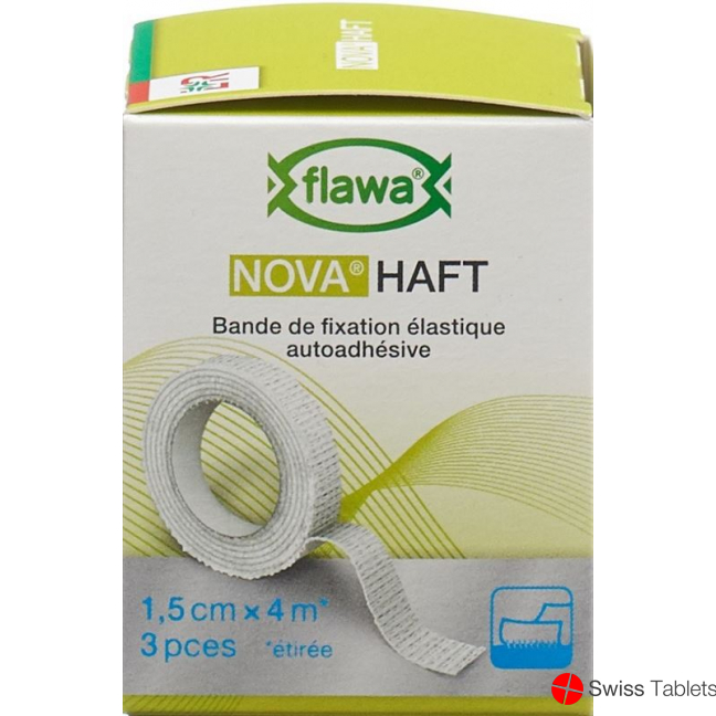 Flawa Nova Haft Cohesive Gauze bandage 1.5cmx4m 3 Stück buy online