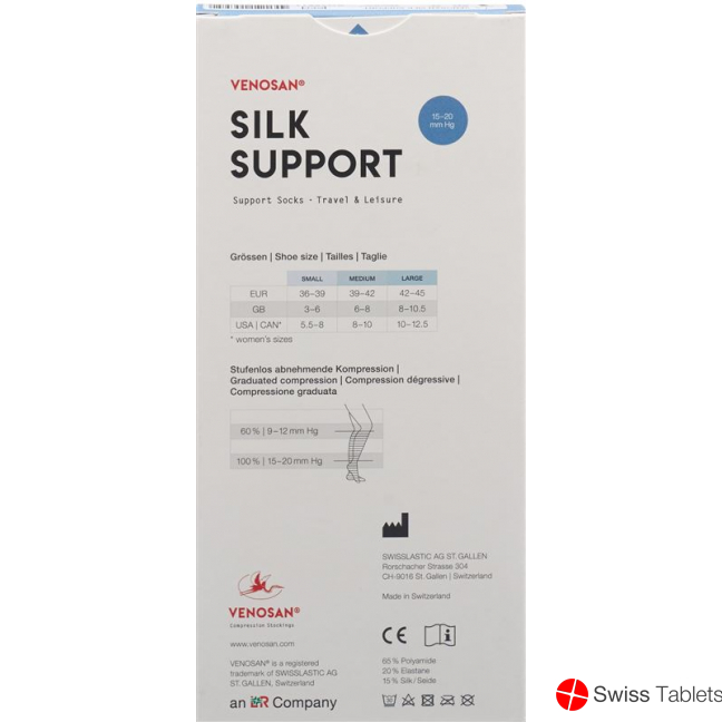 Venosan Silk A-d Support Socks M Navy 1 pair buy online