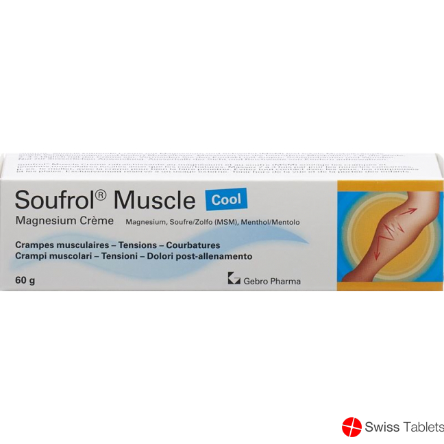Soufrol Muscle Magnesium Cream Cool Tube 60g buy online