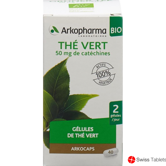 Arkocaps Grüntee Kapseln Bio Dose 40 Stück buy online