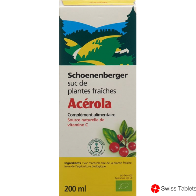 Schönenberger Acerola Nature Fruit Juice Organic 200ml buy online