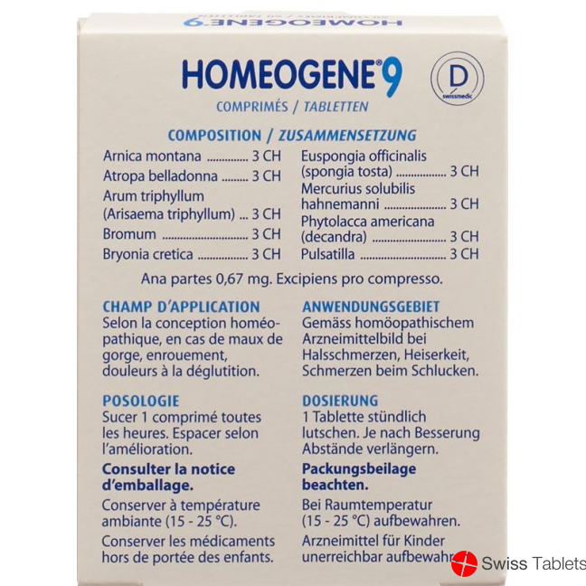 Homeogene Boiron No 9 Tabletten 60 Stück buy online