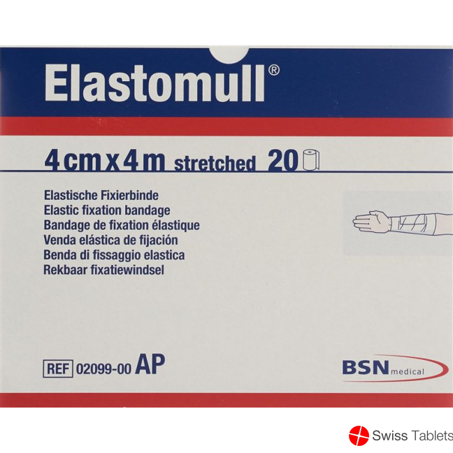Elastomull Gazebinde Weiss 4mx4cm 20 Stück buy online