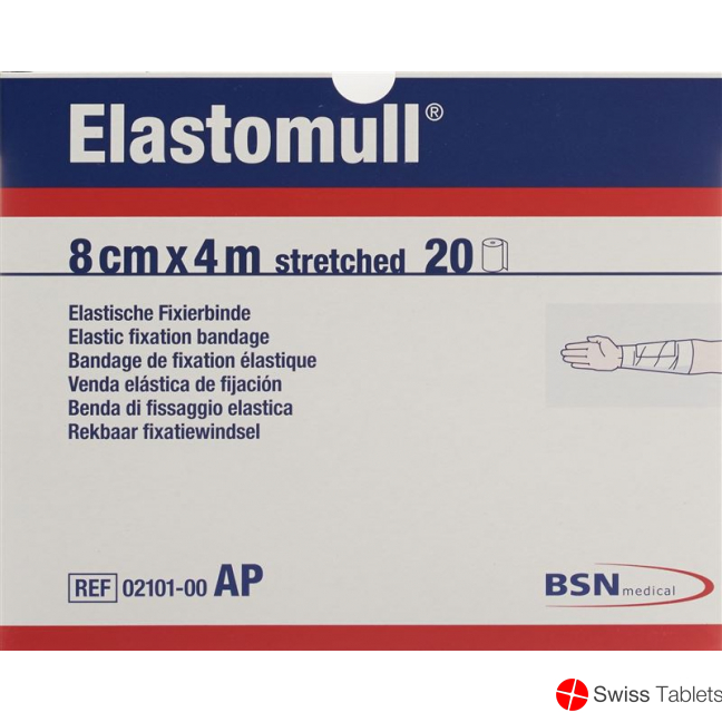 Elastomull Gazebinde Weiss 4mx8cm 20 Stück buy online