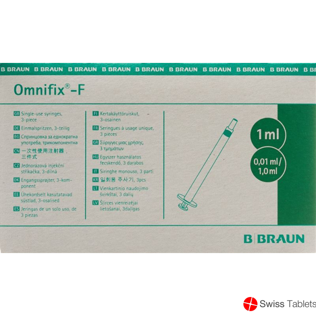 Omnifix-F Tuberkulin Spritze 1ml 100 Stück buy online